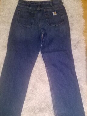Carhartt Men's Dark Indigo Bootcut Jeans 34×34